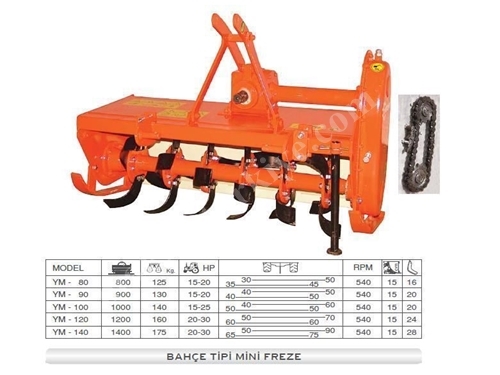 90 Cm Yüksan Bahçe Tipi Mini Freze
