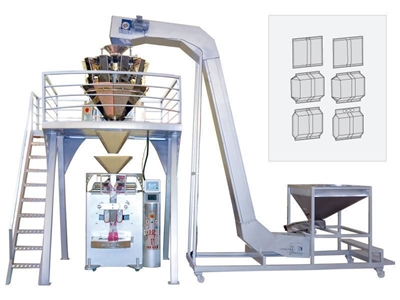 Toz Ve Taneli Ürünler İçin Terazili Dolum Paketleme Makinası