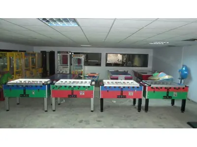 Foosball Table with Wooden Telescopic Rods and Sound Effects