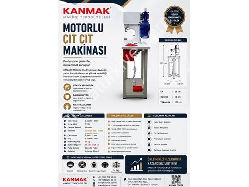 Motorisierte Druckknopfmaschine KANMAK KM 500