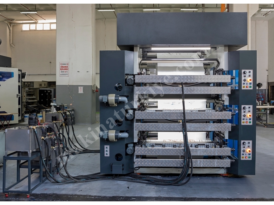 6 Renk 130 Cm Stack Tip Flexo Baskı Makinası