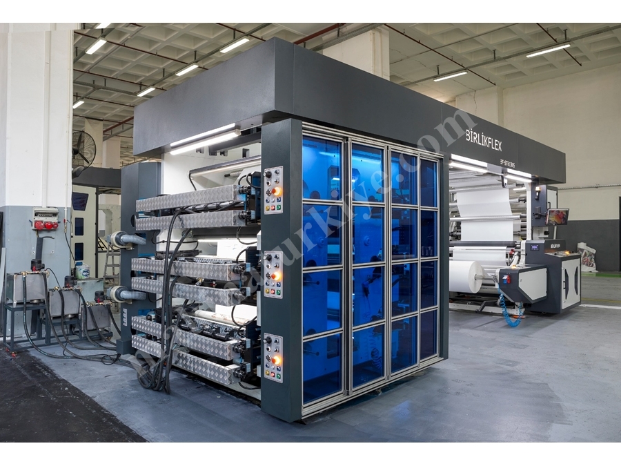 6 Renk 130 Cm Stack Tip Flexo Baskı Makinası