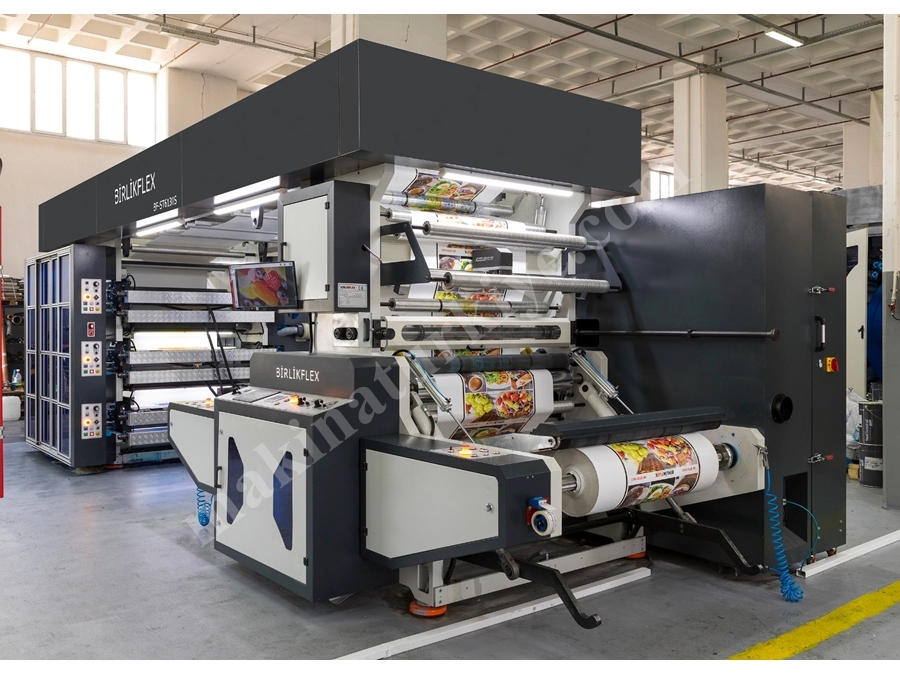 6 Renk 130 Cm Stack Tip Flexo Baskı Makinası