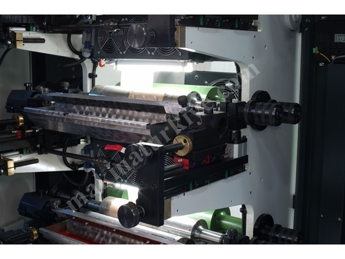 5 Renk (36 cm) Koli Bandı Flexo Baskı Makinesi