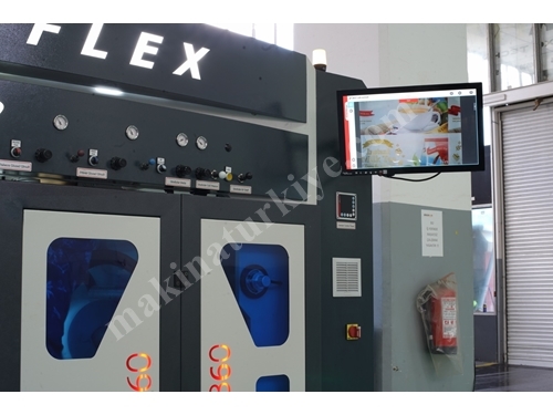 5 Renk (36 cm) Koli Bandı Flexo Baskı Makinesi