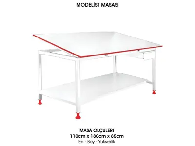 Adjustable Drawer Modelist Desk 110x180x85 cm