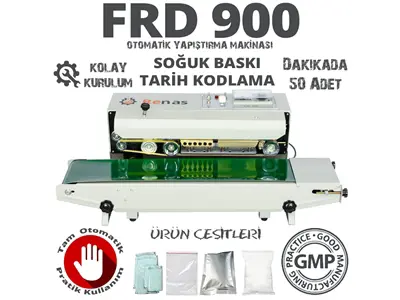Machine de fermeture automatique de sacs FRD900 avec impression de date froide