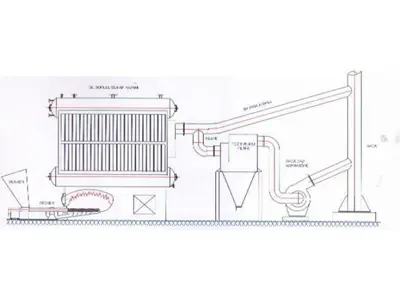 10,000 Kg / Hour Water Tube High Pressure Steam Boiler