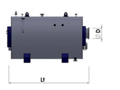 Паровой котел шотландского типа 3 прохода 1550 кг/ч 40 м² - 2