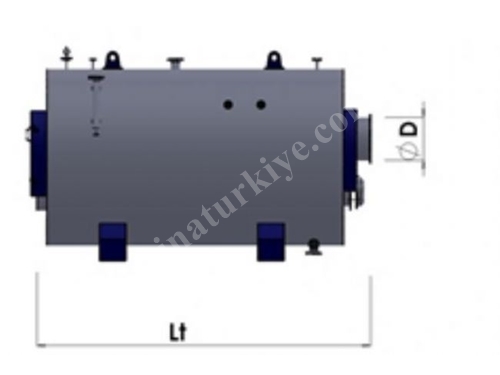 3-pass 1550 kg/h 40m² Scotch type steam boiler