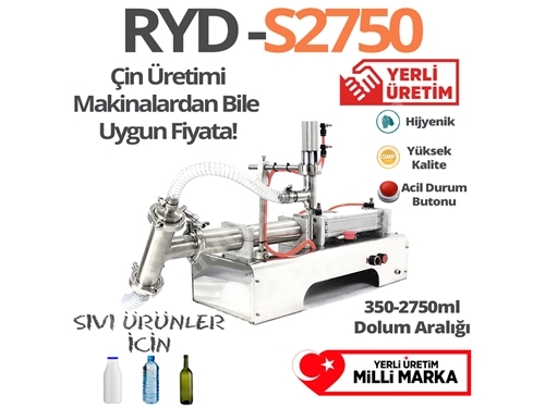 RYD S2500 Полуавтоматическая машина для фасовки однокамерных жидких продуктов