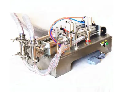 RYD S2 100 (10-100Ml) Yarı Otomatik Çift Nozullu Sıvı Dolum Makinası 