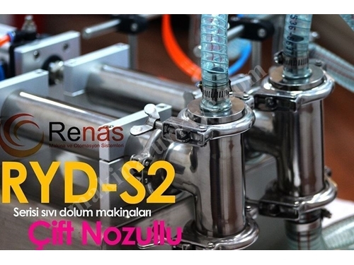 Machine de remplissage de liquide à double buse semi-automatique RYD S2 300 (20-300 ml)