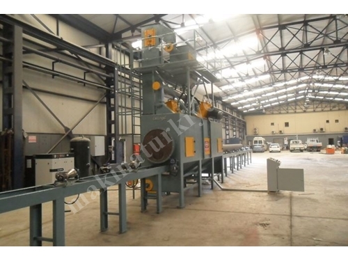 Özel İmalat Boru Kumlama Makinası - Çetingil ÇBK-4