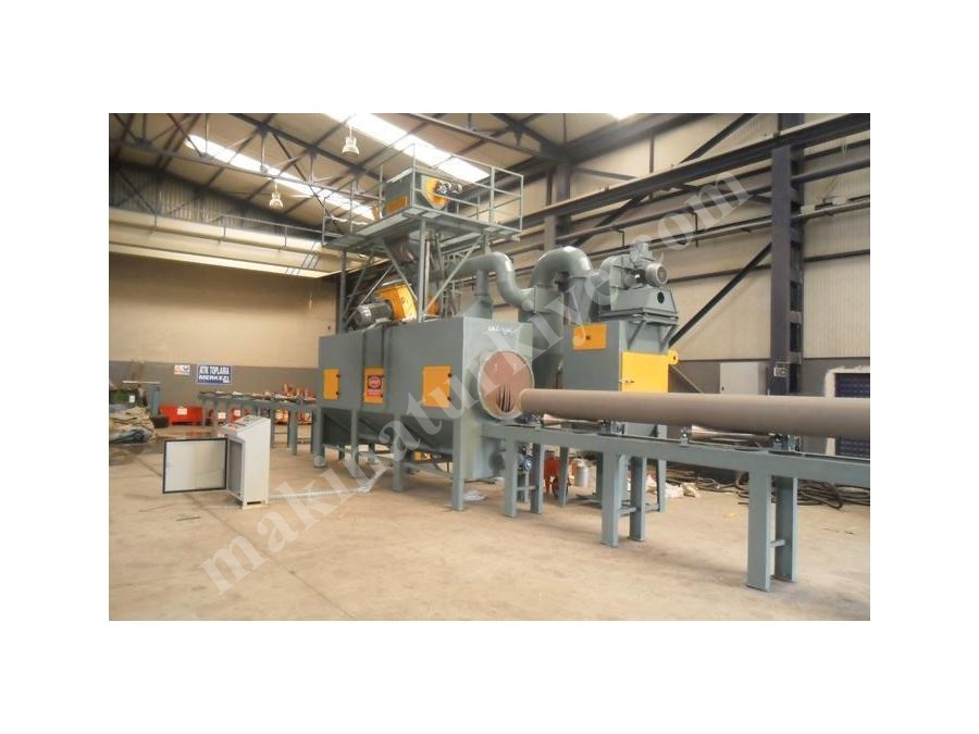 Özel İmalat Boru Kumlama Makinası - Çetingil ÇBK-4