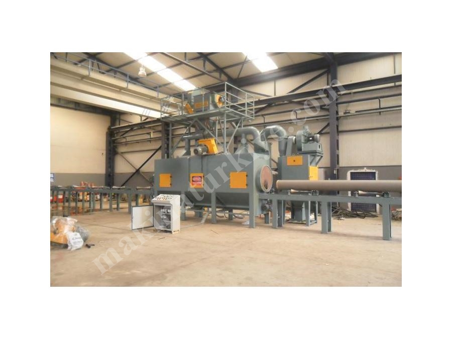 Özel İmalat Boru Kumlama Makinası - Çetingil ÇBK-4