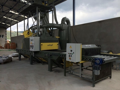 1000 mm - Çetingil ÇMK 100/3 3-Turbinen-Marmor-Sandstrahlmaschine - 6