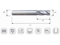 Micro Hard Metal Msf-010402 Carbide Flat Milling Cutter - 0