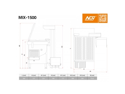 1500 Litre Endüstriyel Et Karıştırma Mikseri - 1