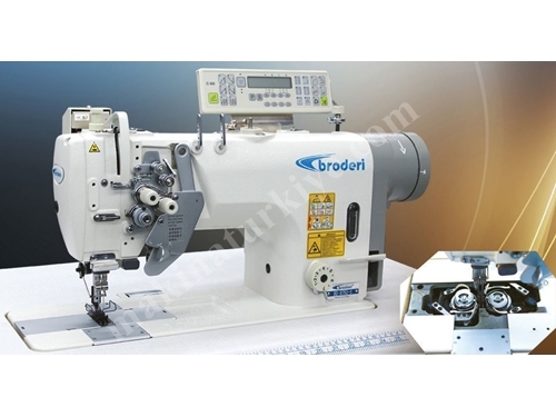 BD 8750 D5 Direct Drive Automatic Large Hook Dropping Double Needle Sewing Machine