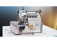 BD 3216EXT A04/435 Belted 5 Thread Top and Bottom Feed Jeans Overlock Machine - 0