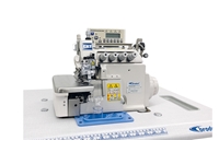 BD 3216EXT A04 435 ATE Full Otomatik 5 İplik Transportlu (Kot) Havalı Akıllı Overlok Makinası 