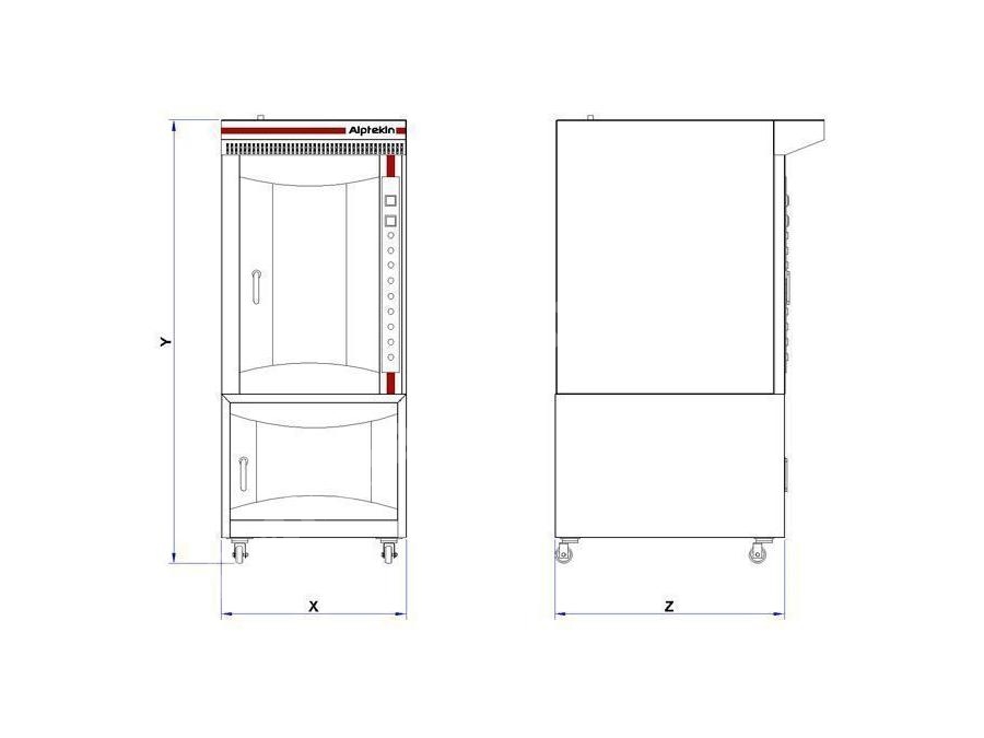 16,5 Kw Konveksiyonel Pişirme Fırını