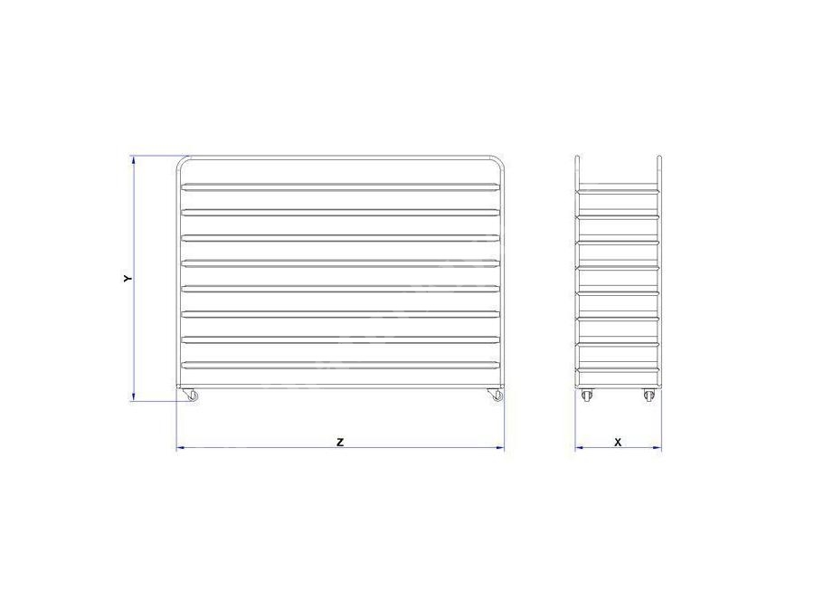 8 Paletli 580X1200 Mm Pasa Taşıma Arabası