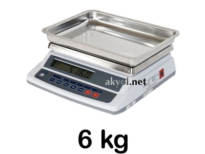 6 Kg Çukur Kefeli Hassas Dijital Terazisi