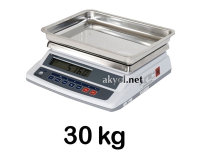 30 Kg Çukur Kefeli Hassas Dijital Terazisi
