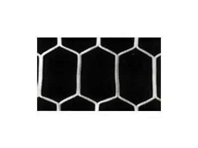 Сетка для футбольных ворот цвета "белый" размером 7,32 х 2,44 метра, шестиугольной формы