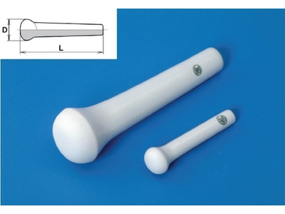 54 ~ 370 Mm Ucu Sırsız Porselen Laboratuvar Havan Eli - 0