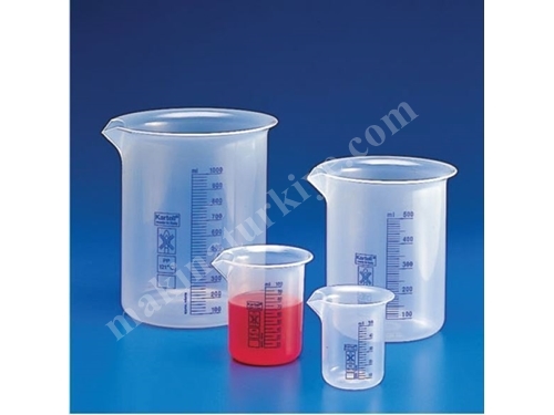 25 ~ 5000 Ml Laboratuvar Mat Mavi Taksimatlı Plastik Beher