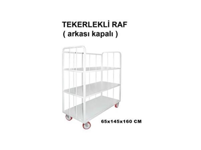 Arkası Kapalı Tekerlekli Raf 40 - 0