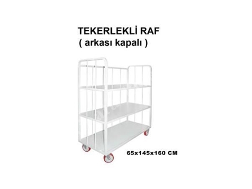 Arkası Kapalı Tekerlekli Raf 40