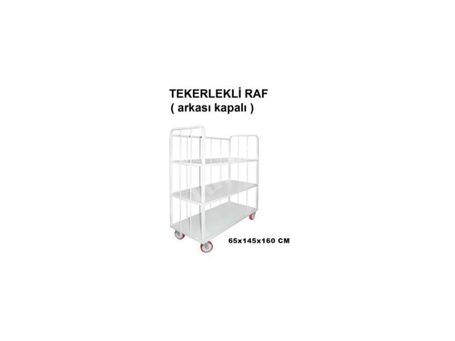 Arkası Kapalı Tekerlekli Raf 40