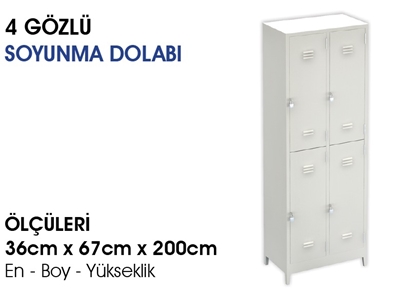 Soyunma Dolabı - 4 Gözlü - 63 - 0