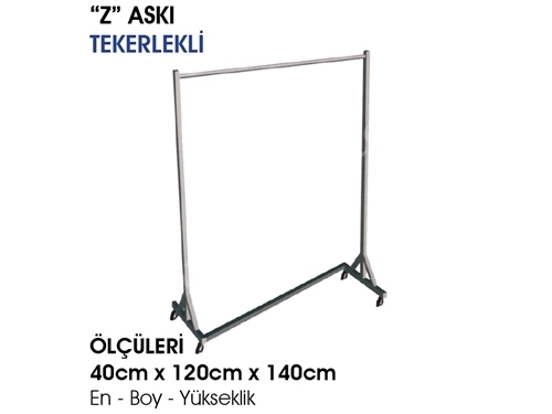 Tekerlekli Z Askı - 48 