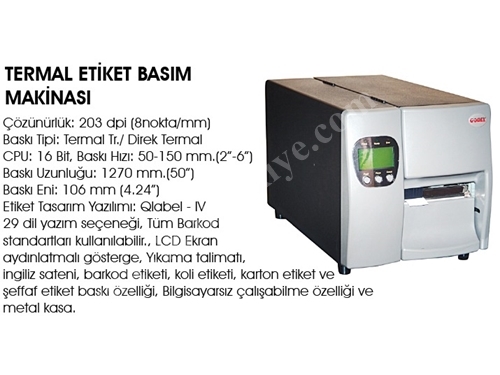 Termal Etiket Basım Makinası - Godex 79