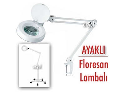 Hem Ayaklı Hem Masaüstü Floresan Lambalı Büyüteç Akyol 8606Fa - 0
