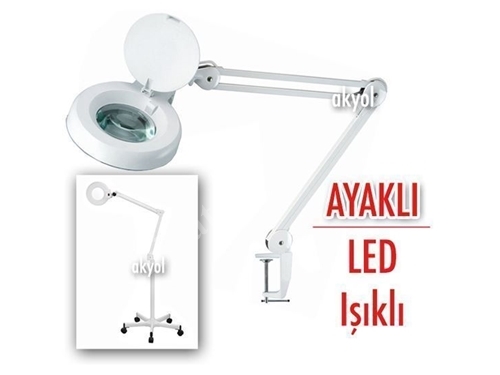 Hem Ayaklı Hem Masaüstü Led Işıklı Büyüteç Akyol 8606La