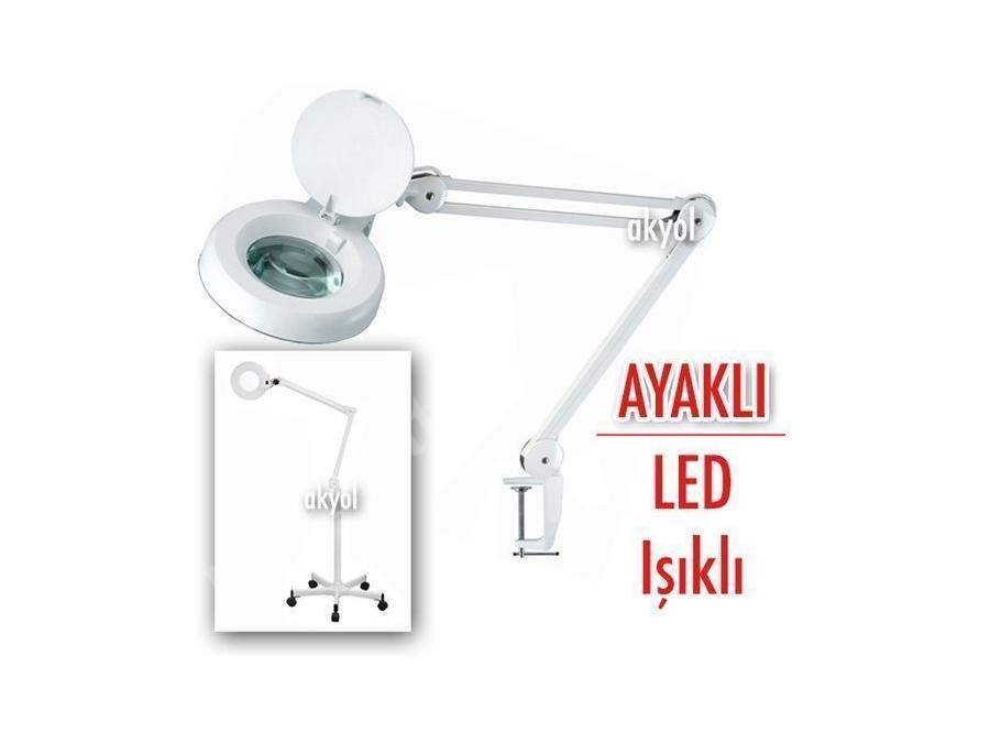Hem Ayaklı Hem Masaüstü Led Işıklı Büyüteç Akyol 8606La