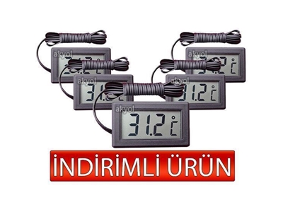 Mini Kablolu Soketli Termometre (5 Li Paket) - 0
