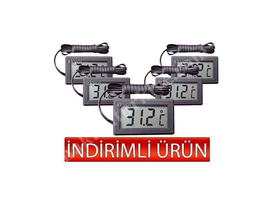Mini Kablolu Soketli Termometre (5 Li Paket)