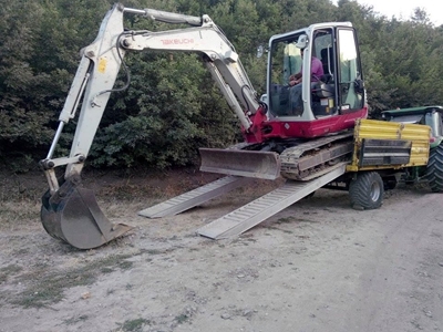 İş Makinası Nakil Alüminyum Rampası