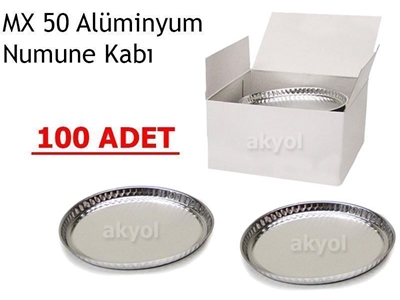 100 MX50 Adet Nem Tayin Cihazının Alüminyum Numune Kabı - 1