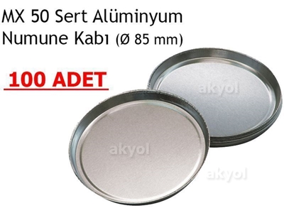 100 Adet Mx 50 Nem Tayin Cihazının Sert Alüminyum Numune Kabı - 1