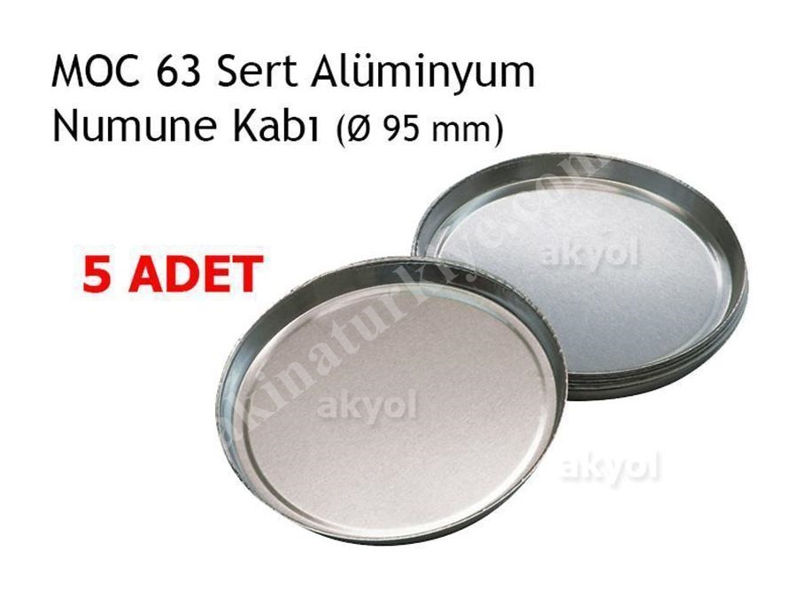 5 Adet Moc 63 Nem Tayin Cihazının Sert Alüminyum Numune Kabı