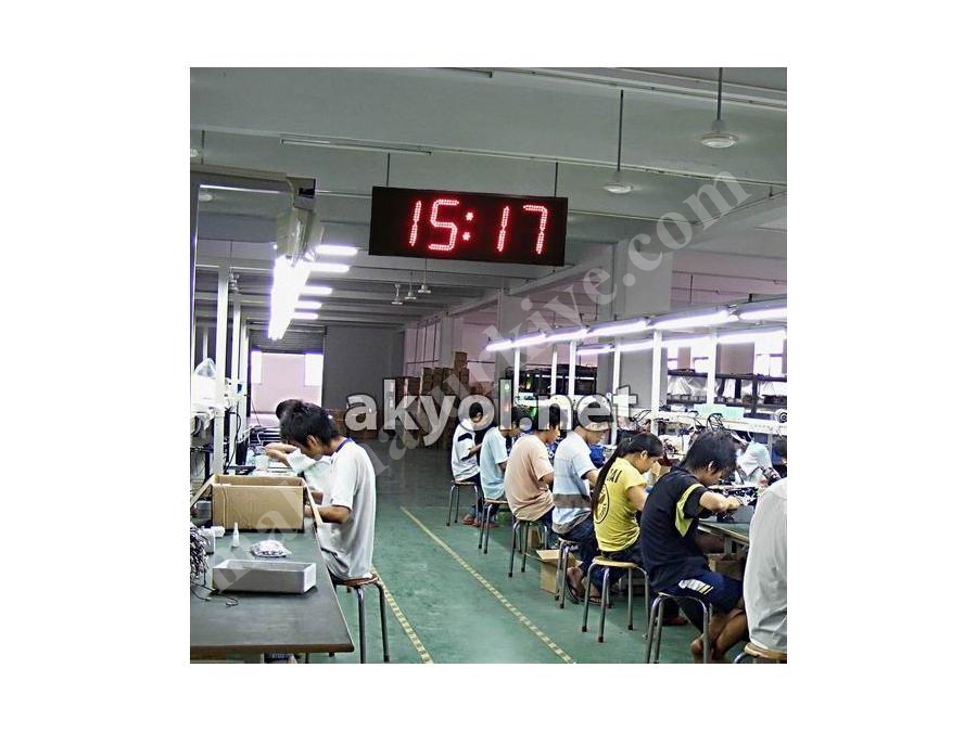 Dış Mekan Işıklı Nem, Saat, Derece Ölçer Termometre 15 Cm Yazı Yüksekliği