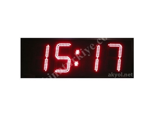 Dış Mekan Işıklı Saat, Derece Ölçer Termometre 25 Cm Yazı Yüksekliği